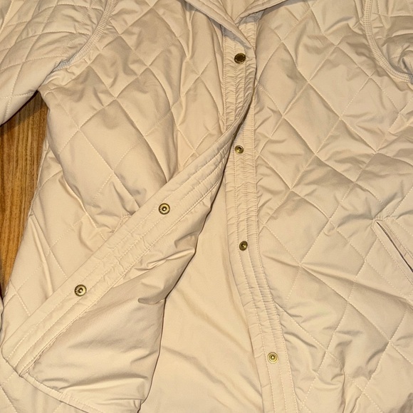 LL Bean Women's large 14 16 Jacket Quilted Puffer Beige zipper pockets packable - Picture 7 of 11